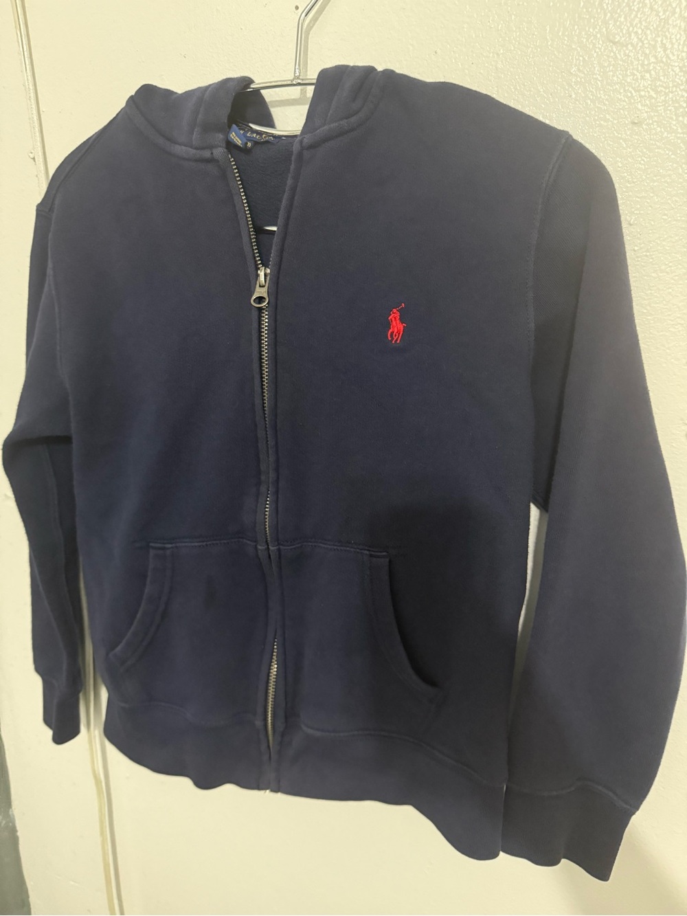 Polo by Ralph Lauren Navy Zip Hoodie with Red Pony